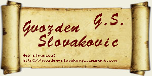 Gvozden Slovaković vizit kartica